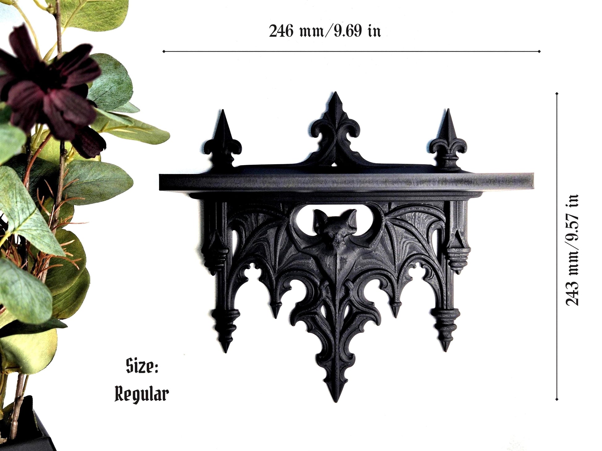 Gothic Bat Wall Shelf