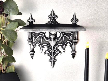 Gothic Bat Wall Shelf