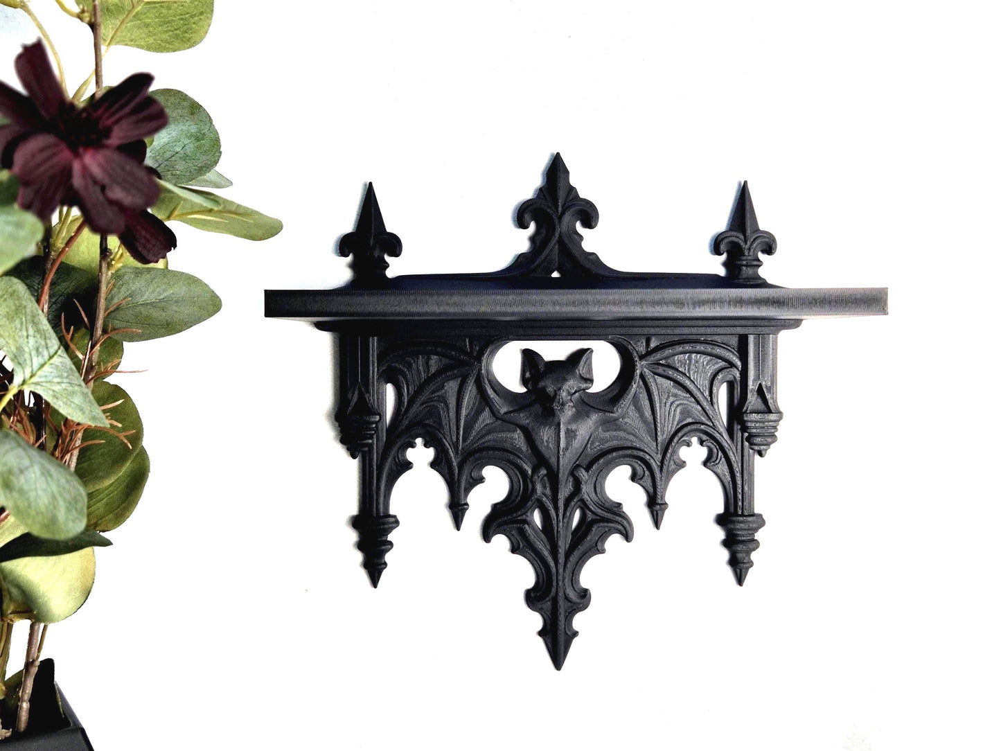 Gothic Bat Wall Shelf