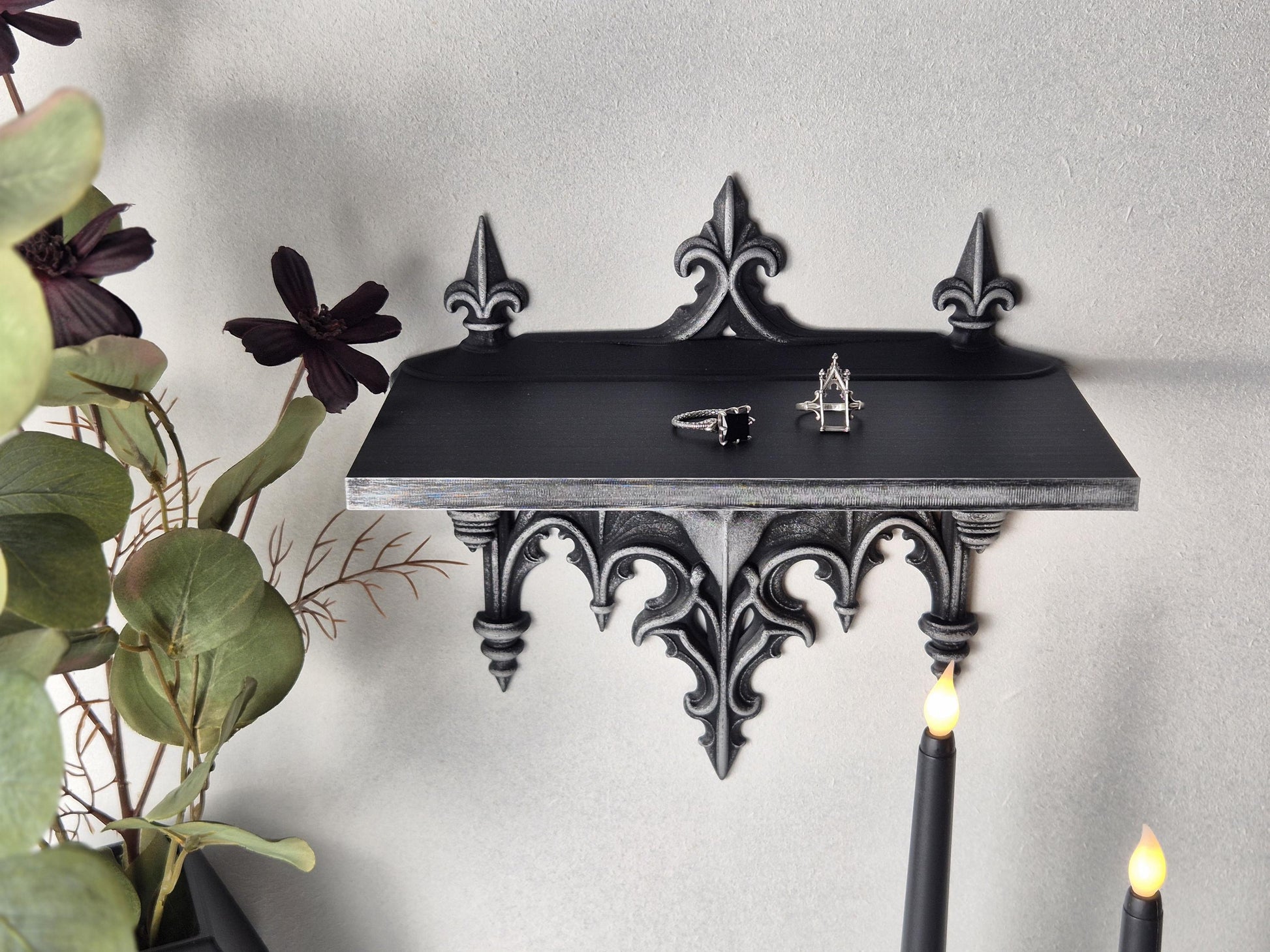Gothic Bat Wall Shelf