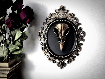Gothic Victorian Raven Skull Frame "Gabriel"