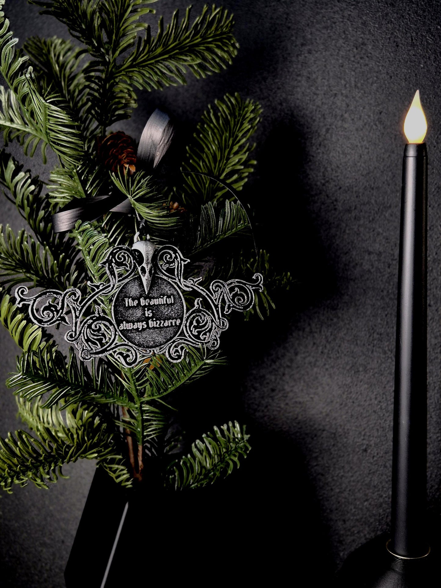 Christmas Ornament with Baudelaire Quote (Set of 3)