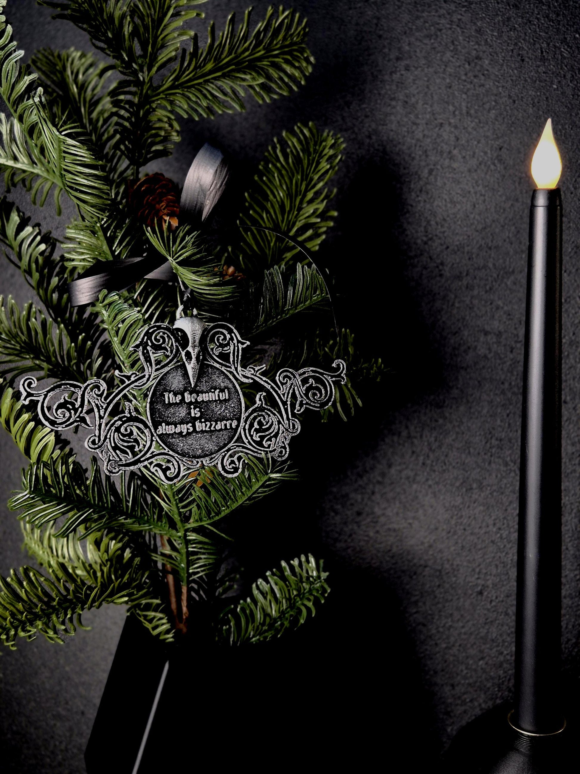 Christmas Ornament with Baudelaire Quote (Set of 3)