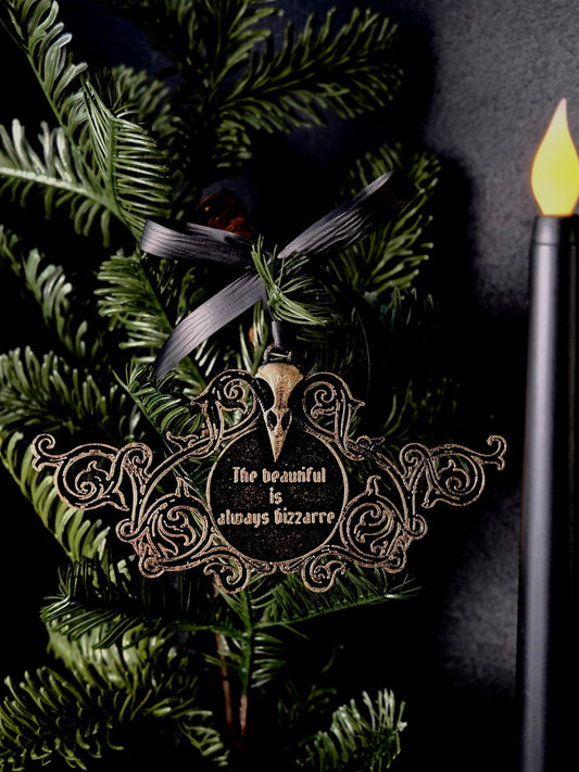 Christmas Ornament with Baudelaire Quote (Set of 3)