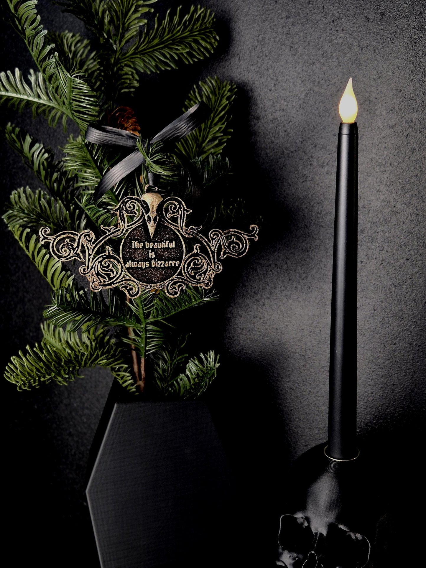 Christmas Ornament with Baudelaire Quote (Set of 3)