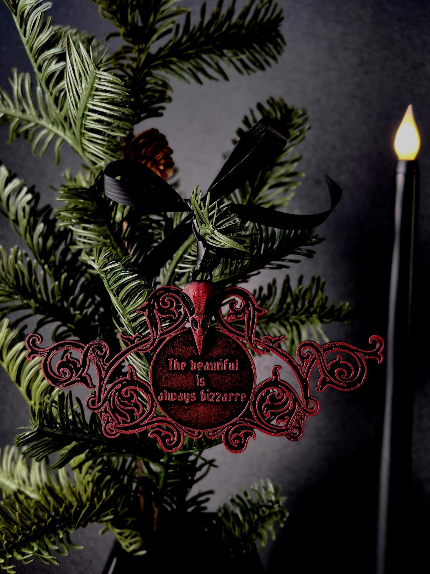 Christmas Ornament with Baudelaire Quote (Set of 3)