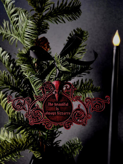 Christmas Ornament with Baudelaire Quote (Set of 3)