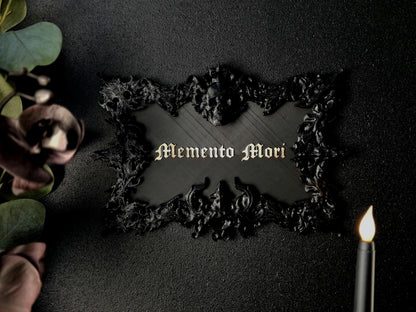 Gothic Wall Sign "Memento Mori"