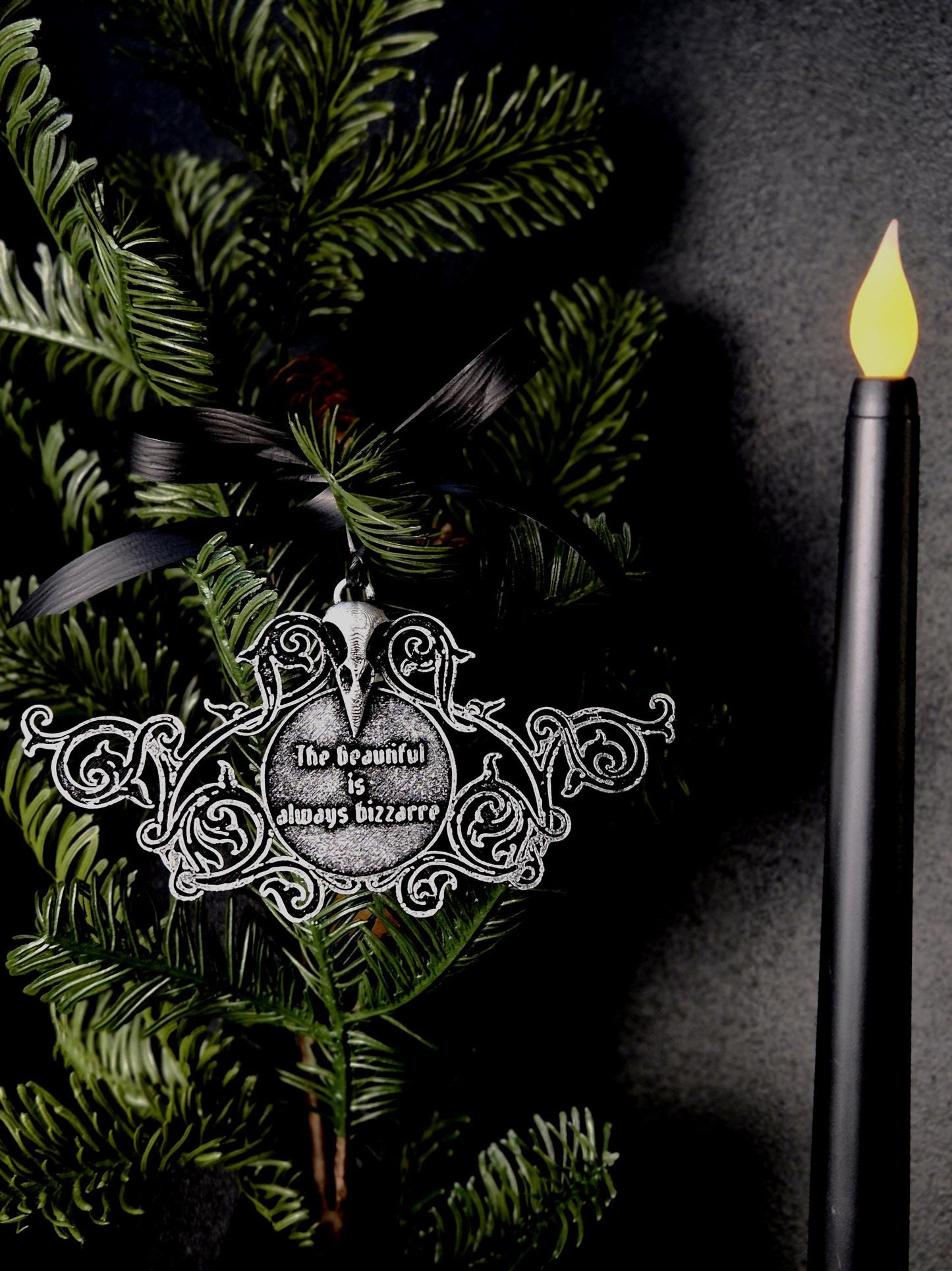 Christmas Ornament with Baudelaire Quote (Set of 3)