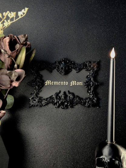 Gothic Wall Sign "Memento Mori"