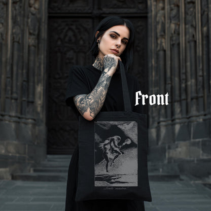 Goya “Linda Maestra” Tote Bag – Gothic Art Print Cotton Shopper – Dark Academia Bag