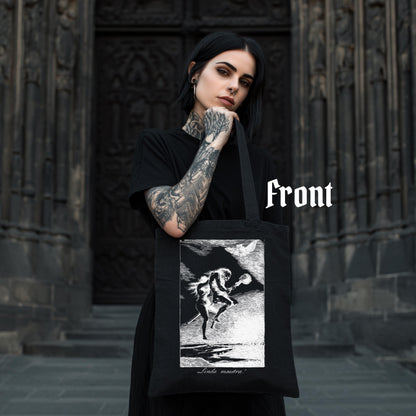 Goya “Linda Maestra” Tote Bag – Gothic Art Print Cotton Shopper – Dark Academia Bag