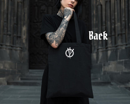 Memento Mori Skull Tote Bag – Vintage Engraving “Study of a Skull” Alessandro Allori (1535–1607) – Gothic Cotton Shopper