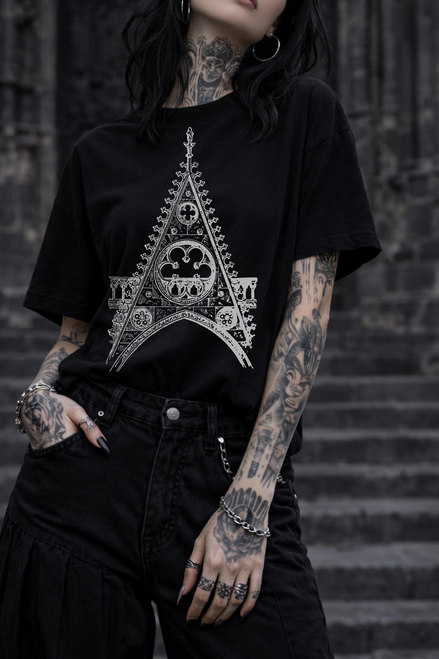 Gable at Notre Dame de Paris T-Shirt