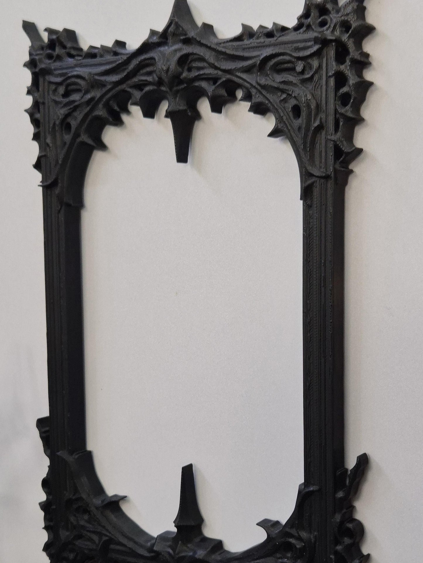 Gothic Frame Black Wall Decor | Ornate Dark Victorian Style Frame | Baroque Goth Wall Art | Occult Home Decor | 3D Printed Frame