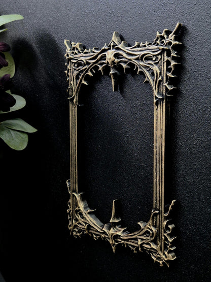 Gothic Frame Black Wall Decor | Ornate Dark Victorian Style Frame | Baroque Goth Wall Art | Occult Home Decor | 3D Printed Frame