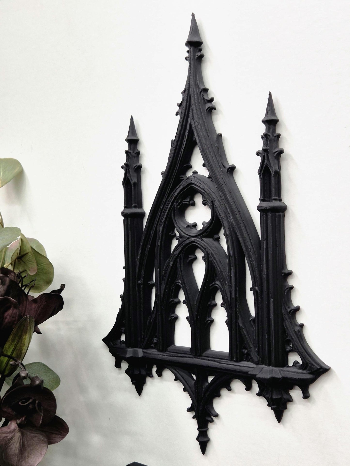 Gothic Cathedral Wall Decor Set, Dark Victorian Gothic Wall Art, Black Gothic Arch Ornament, Medieval Home Decor, Gothic Room Decoration