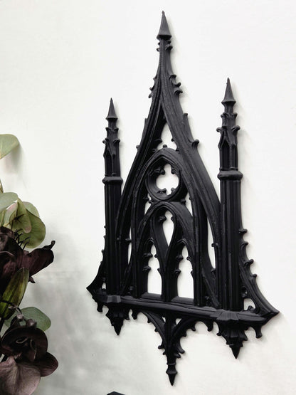 Gothic Cathedral Wall Decor Set, Dark Victorian Gothic Wall Art, Black Gothic Arch Ornament, Medieval Home Decor, Gothic Room Decoration