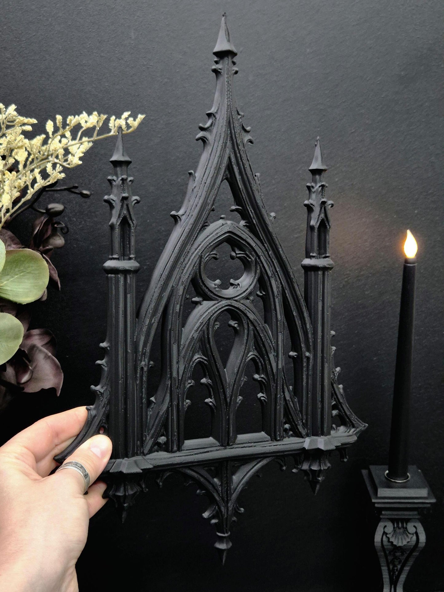 Gothic Cathedral Wall Decor Set, Dark Victorian Gothic Wall Art, Black Gothic Arch Ornament, Medieval Home Decor, Gothic Room Decoration