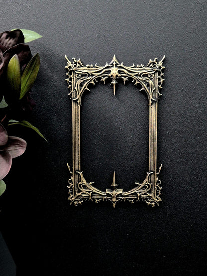 Gothic Frame Black Wall Decor | Ornate Dark Victorian Style Frame | Baroque Goth Wall Art | Occult Home Decor | 3D Printed Frame
