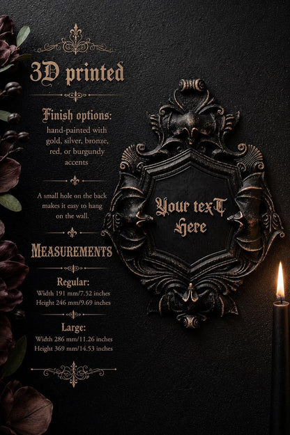 Custom Gothic Wall Plaque