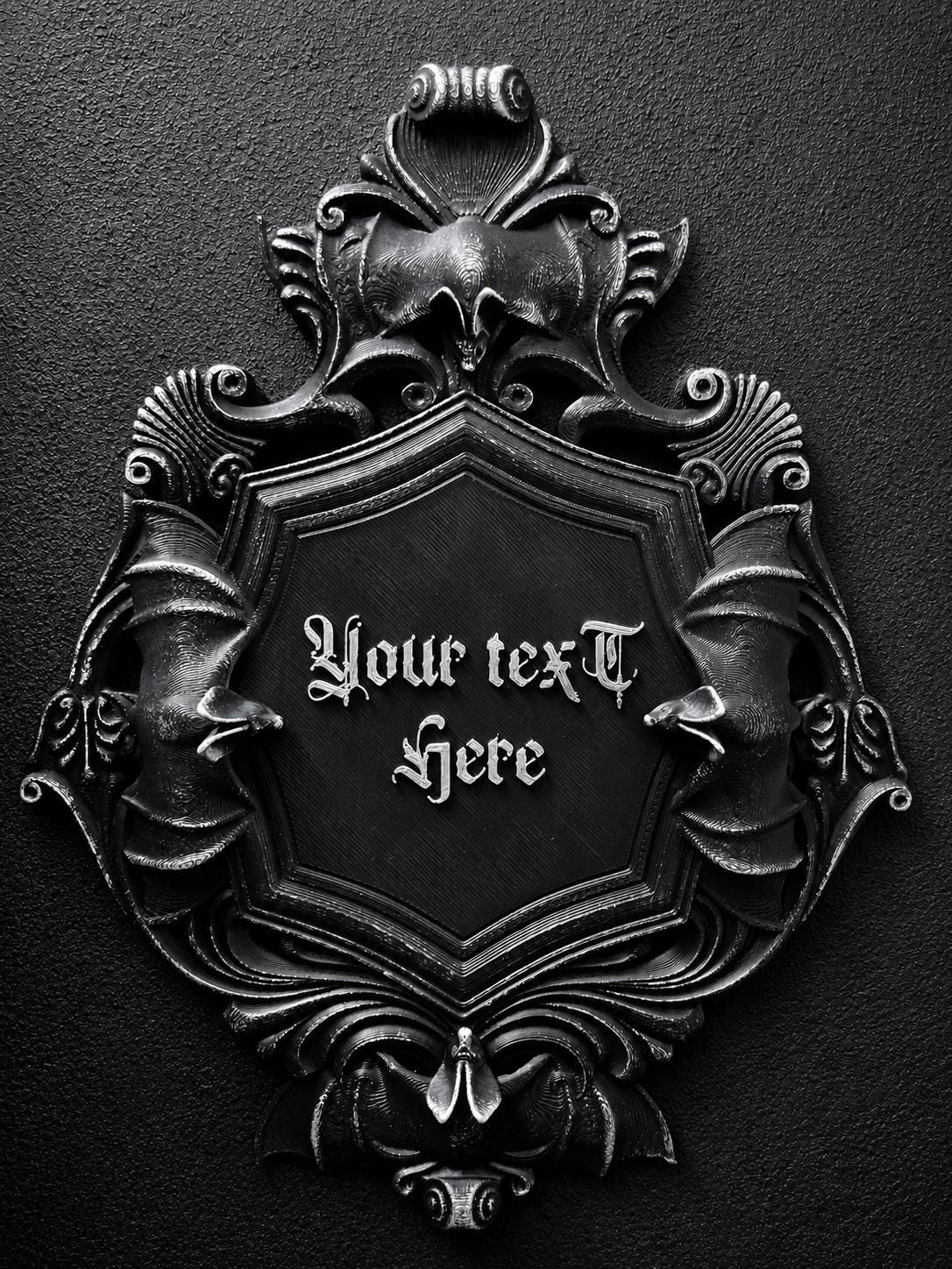 Custom Gothic Wall Plaque