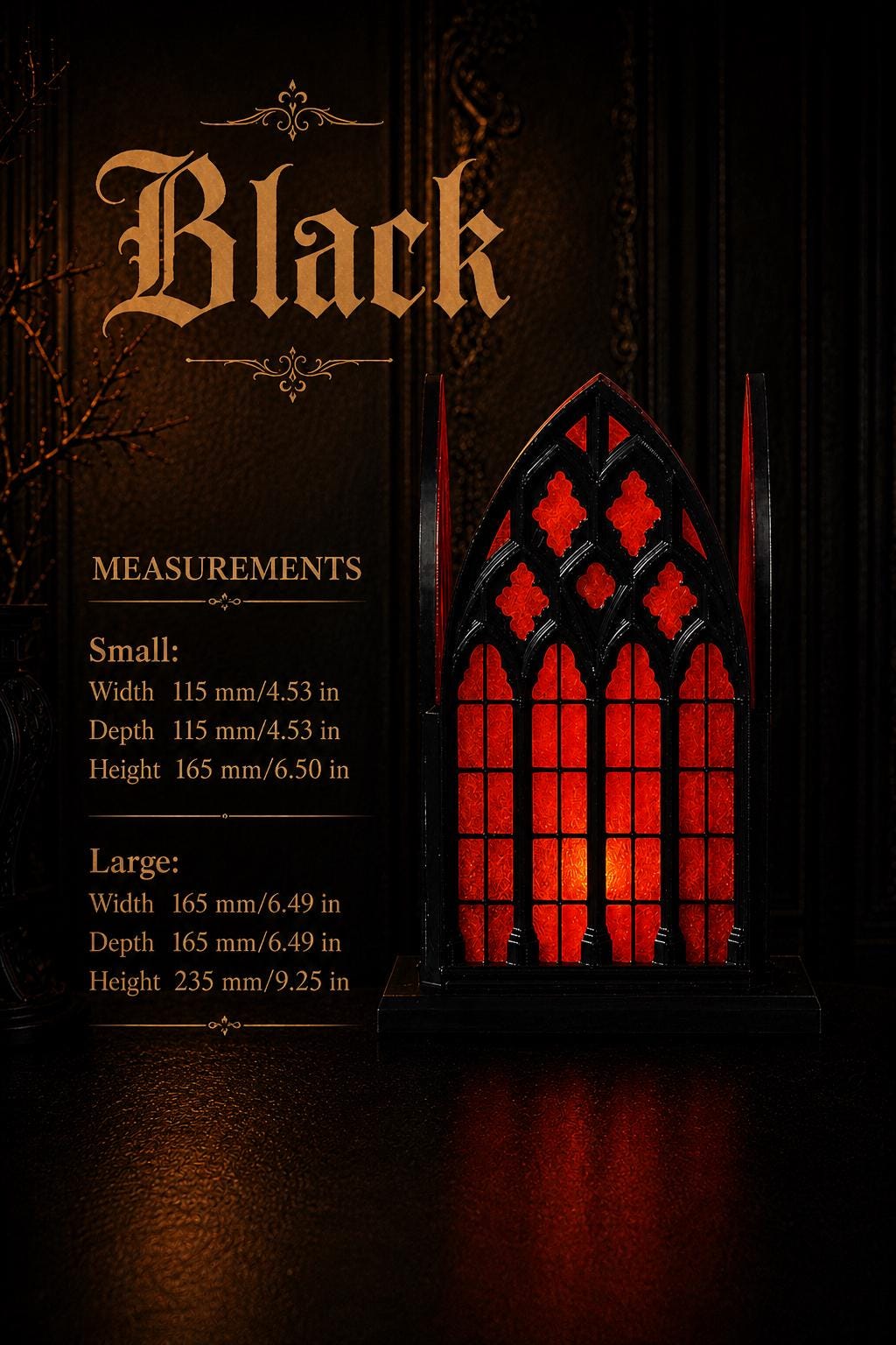 Gothic Window Lantern "Santa Sangre"