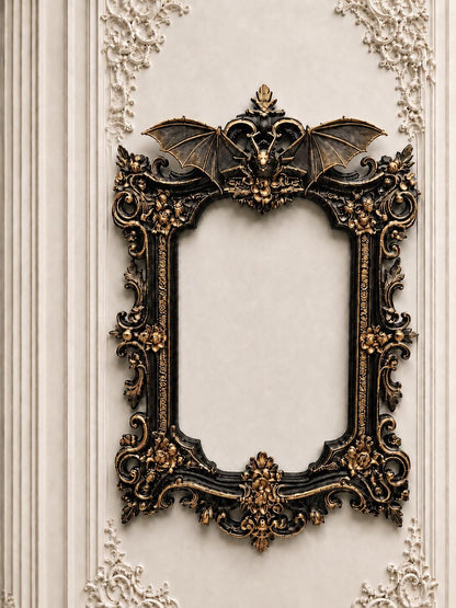 Gothic Victorian Vampire Bat Frame | Macabre Wall Decor | Baroque Picture Frame | Dark Home Gallery | Goth Gift | 3D Printed