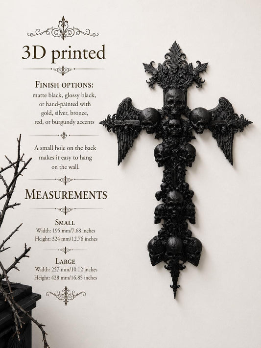 Gothic Skull Cross Wall Decor