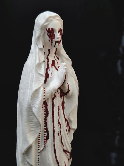 Bloody Mary Bust Statue, Gothic Virgin Mary Statue, Corpse Paint Madonna Figurine, Occult Decor, Black Metal Altar, Horror Goth Gift