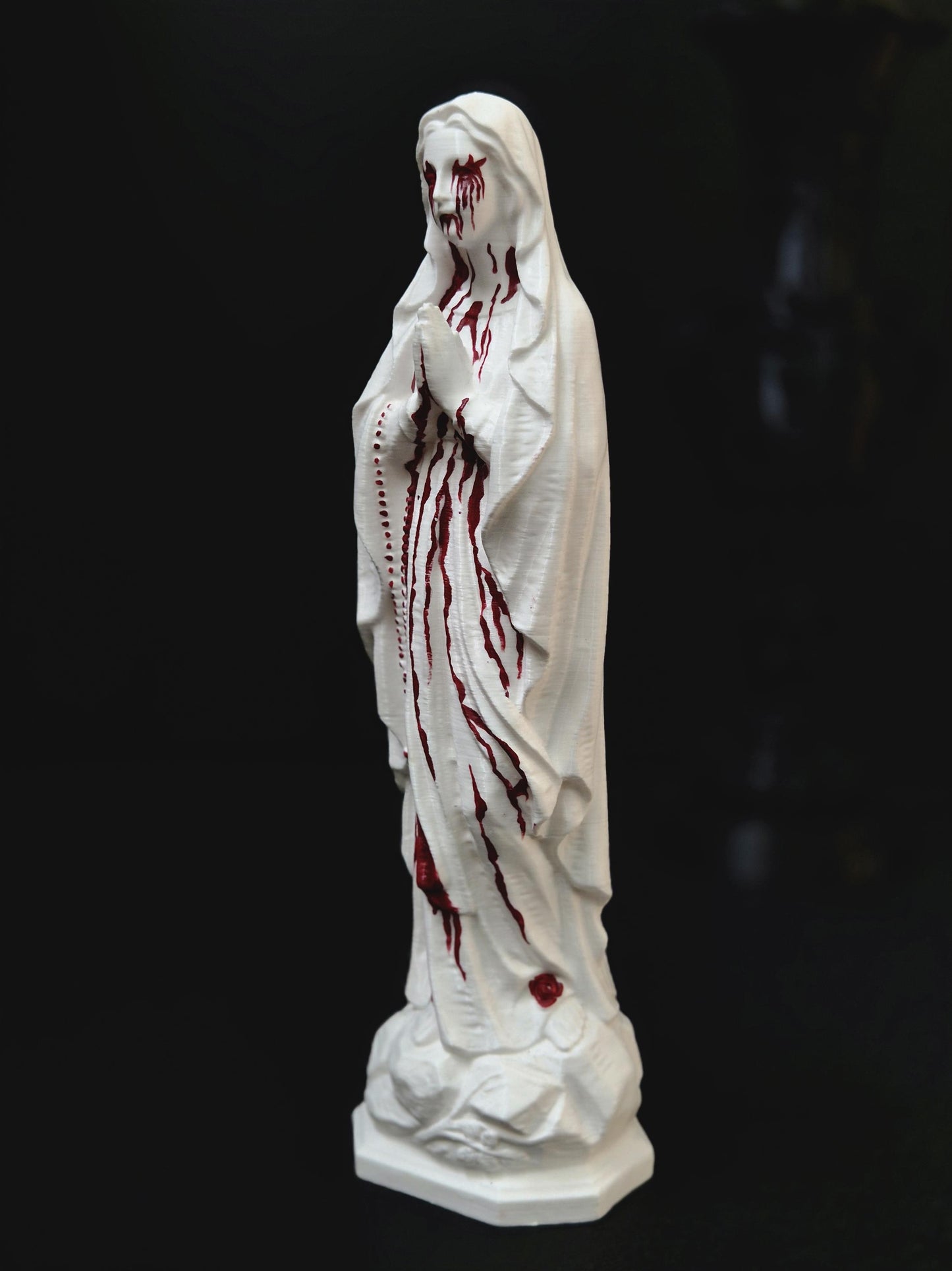 Bloody Mary Bust Statue, Gothic Virgin Mary Statue, Corpse Paint Madonna Figurine, Occult Decor, Black Metal Altar, Horror Goth Gift