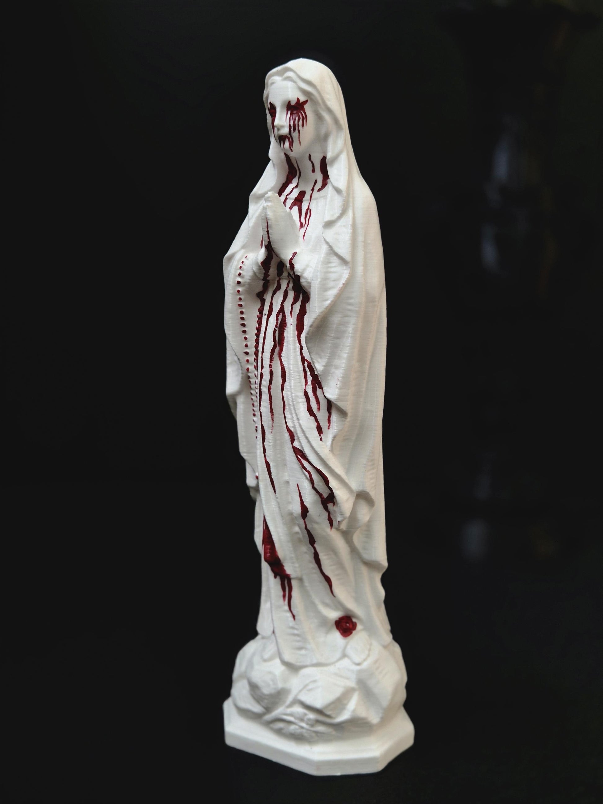 Bloody Mary Bust Statue, Gothic Virgin Mary Statue, Corpse Paint Madonna Figurine, Occult Decor, Black Metal Altar, Horror Goth Gift