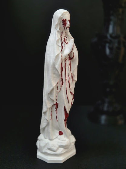 Bloody Mary Bust Statue, Gothic Virgin Mary Statue, Corpse Paint Madonna Figurine, Occult Decor, Black Metal Altar, Horror Goth Gift