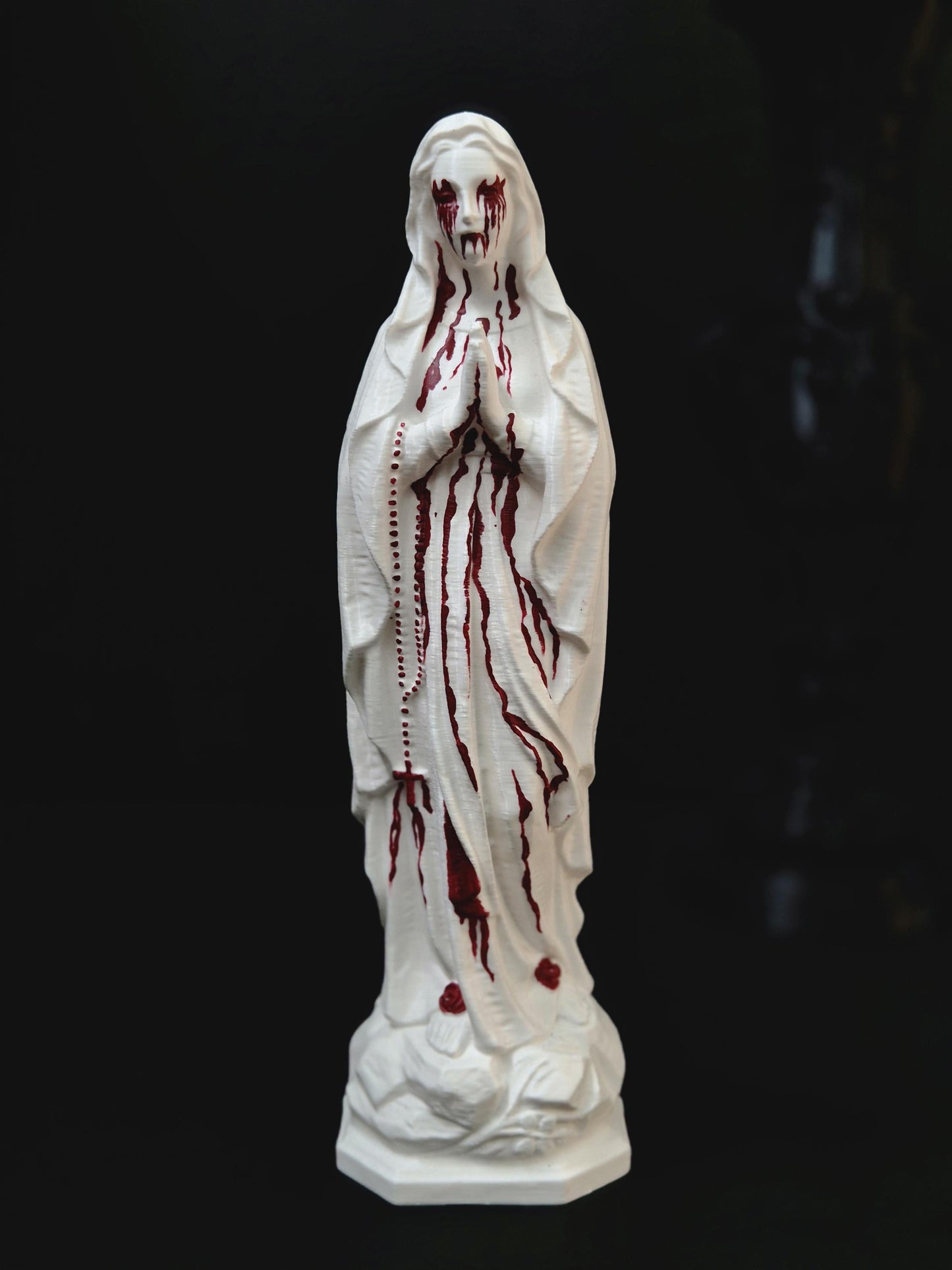 Bloody Mary Bust Statue, Gothic Virgin Mary Statue, Corpse Paint Madonna Figurine, Occult Decor, Black Metal Altar, Horror Goth Gift