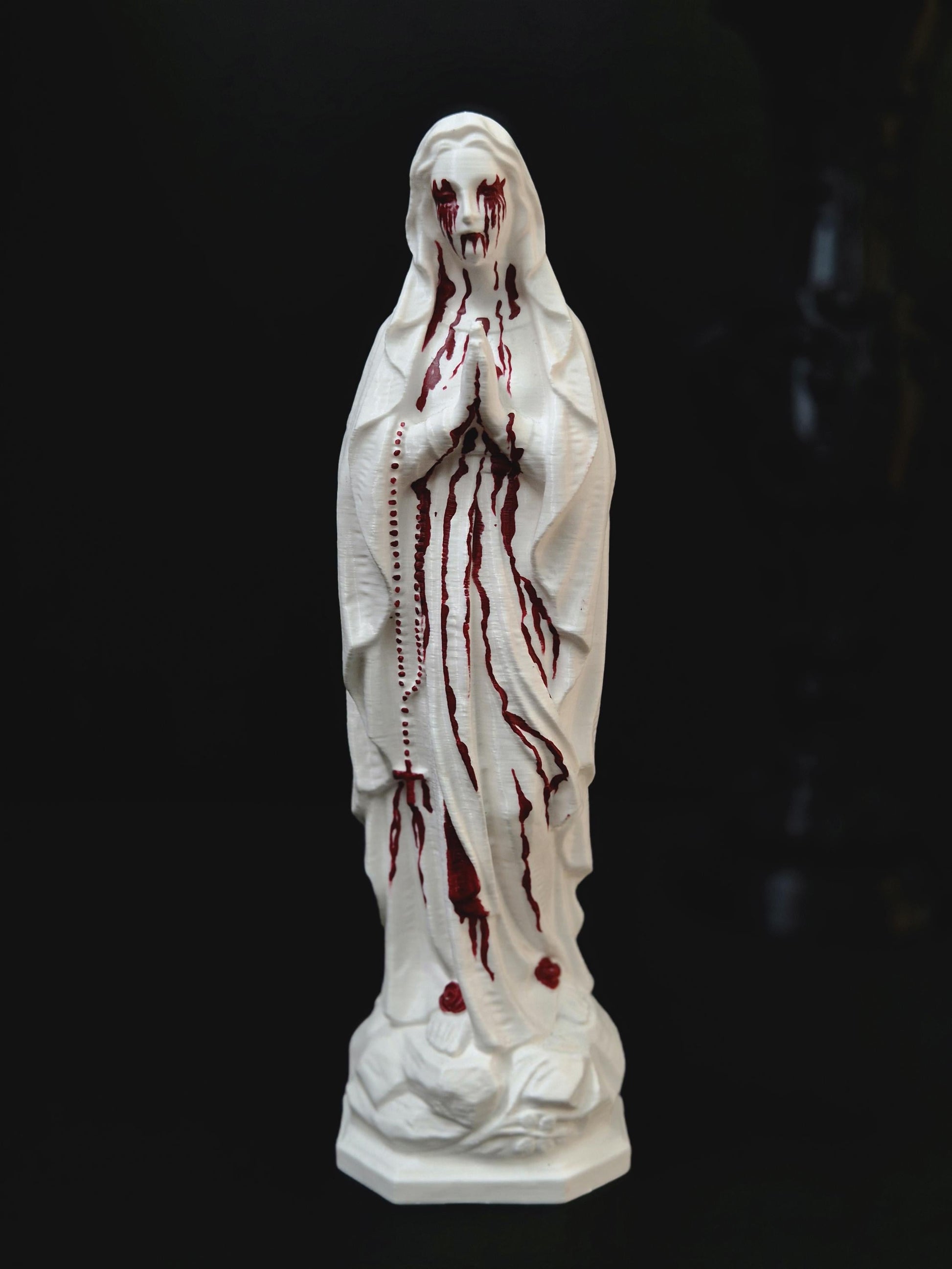 Bloody Mary Bust Statue, Gothic Virgin Mary Statue, Corpse Paint Madonna Figurine, Occult Decor, Black Metal Altar, Horror Goth Gift
