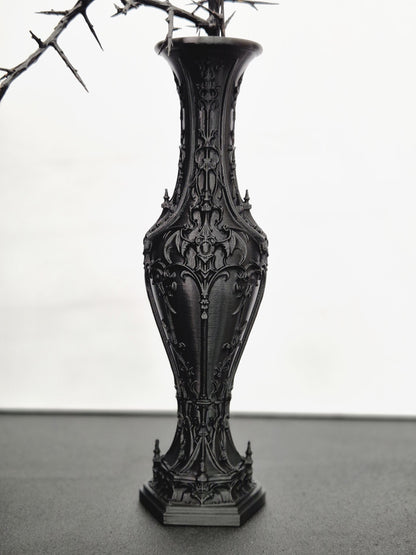 Gothic Vampire Vase – 3D Printed Victorian Vase for Dried Flowers, Gothic Home Decor, Dark Romantic Shelf Decor, Gothic Gift