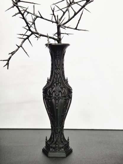 Gothic Vampire Vase – 3D Printed Victorian Vase for Dried Flowers, Gothic Home Decor, Dark Romantic Shelf Decor, Gothic Gift
