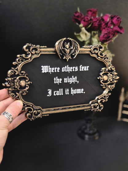 Vampire Wall Plaque “Gothic Home”