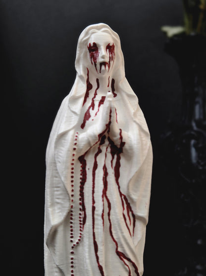 Bloody Mary Bust Statue, Gothic Virgin Mary Statue, Corpse Paint Madonna Figurine, Occult Decor, Black Metal Altar, Horror Goth Gift