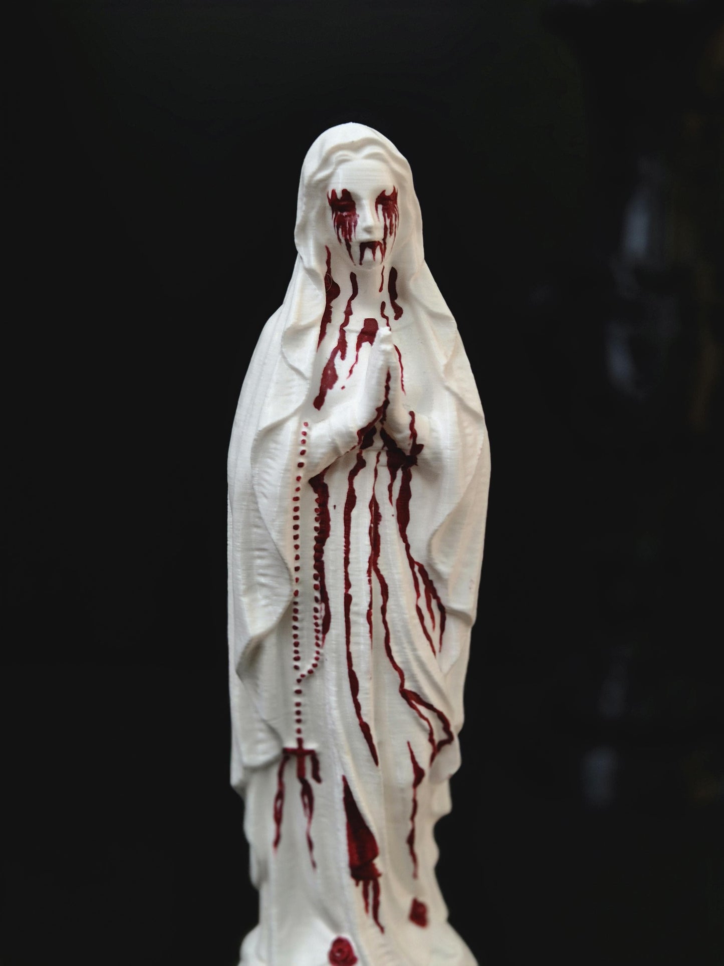 Bloody Mary Bust Statue, Gothic Virgin Mary Statue, Corpse Paint Madonna Figurine, Occult Decor, Black Metal Altar, Horror Goth Gift
