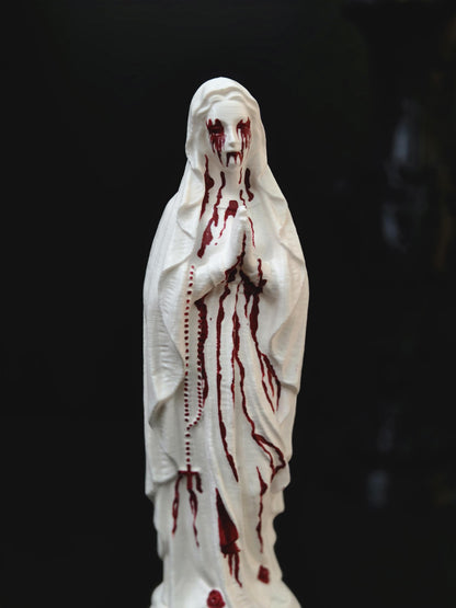 Bloody Mary Bust Statue, Gothic Virgin Mary Statue, Corpse Paint Madonna Figurine, Occult Decor, Black Metal Altar, Horror Goth Gift