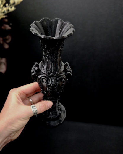 Gothic Baroque Vase – 3D Printed Victorian Vase for Dried Flowers, Gothic Home Decor, Dark Romantic Shelf Decor, Gothic Gift