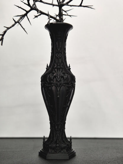 Gothic Vampire Vase – 3D Printed Victorian Vase for Dried Flowers, Gothic Home Decor, Dark Romantic Shelf Decor, Gothic Gift