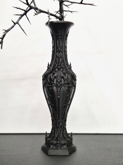 Gothic Vampire Vase – 3D Printed Victorian Vase for Dried Flowers, Gothic Home Decor, Dark Romantic Shelf Decor, Gothic Gift