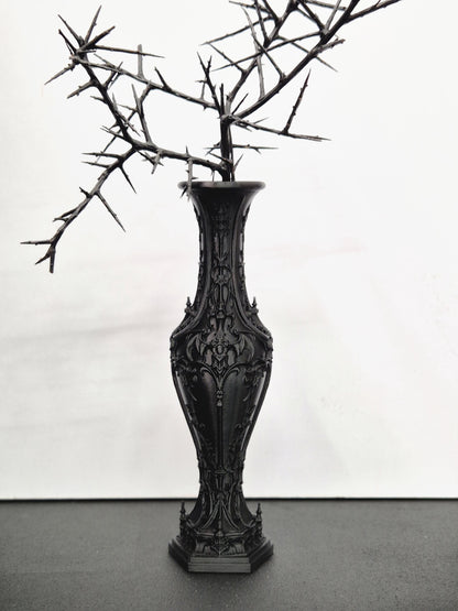 Gothic Vampire Vase – 3D Printed Victorian Vase for Dried Flowers, Gothic Home Decor, Dark Romantic Shelf Decor, Gothic Gift