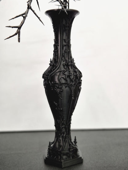 Gothic Vampire Vase – 3D Printed Victorian Vase for Dried Flowers, Gothic Home Decor, Dark Romantic Shelf Decor, Gothic Gift