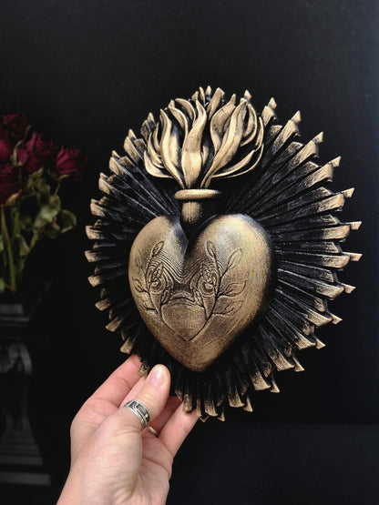 Sacred Heart Gothic Wall Plaque