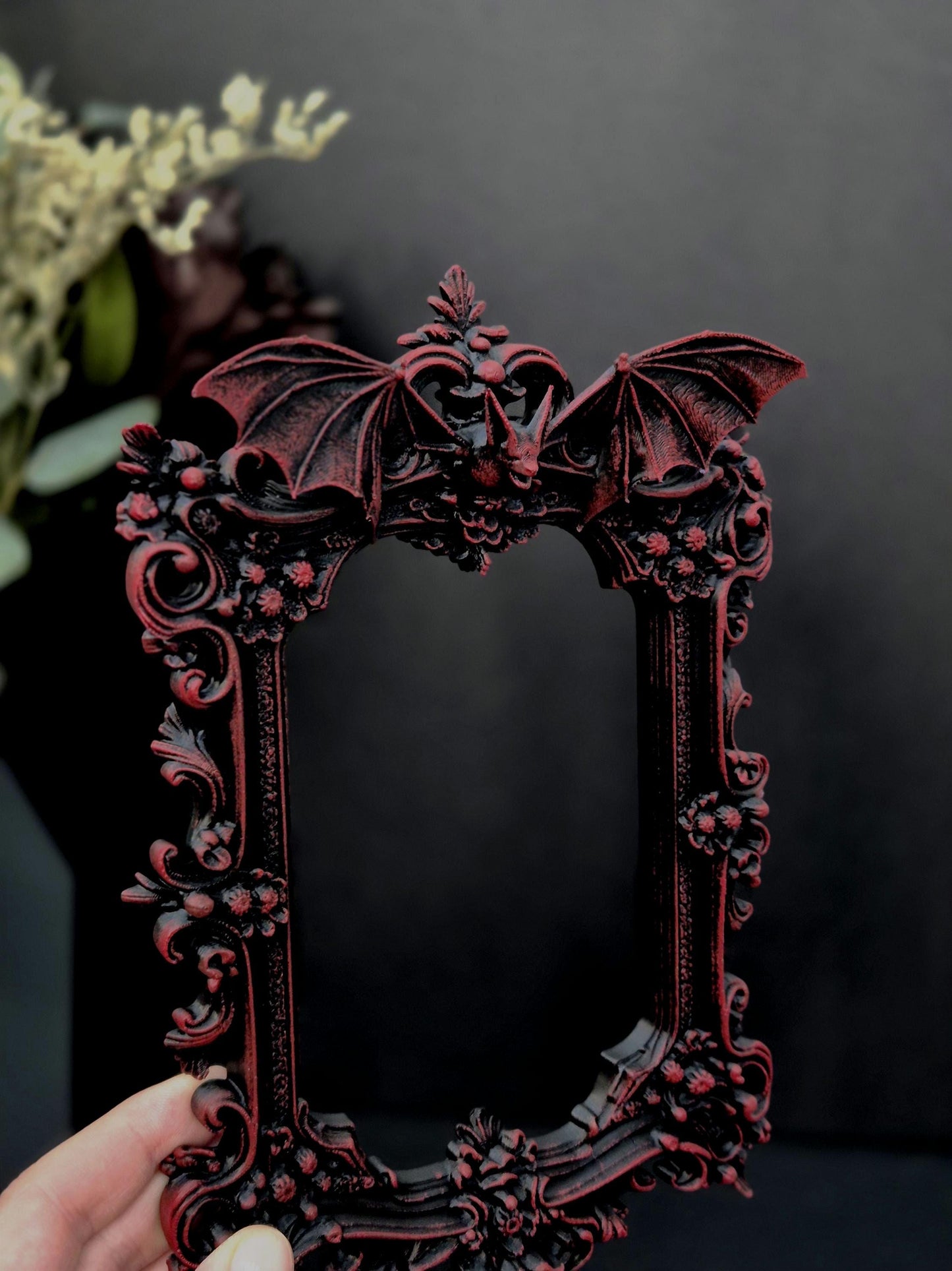 Gothic Victorian Vampire Bat Frame