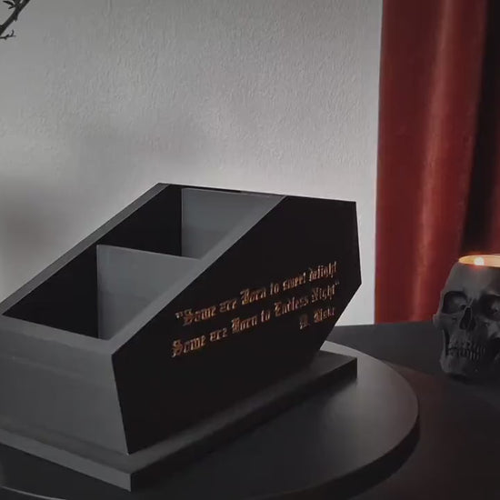 Gothic Coffin Makeup Organiser, Goth Makeup Box, 3D-PRINTED