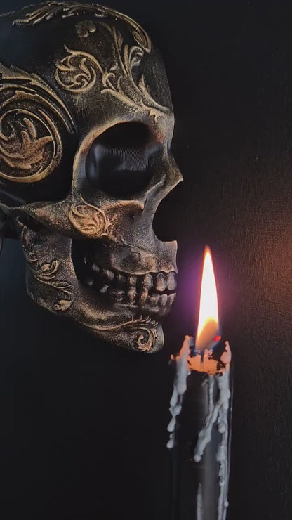 Gothic Victorian Skull Wall Art "Amadeus"